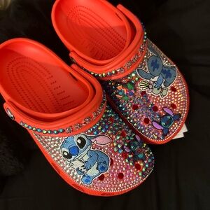 Stitch Kids Shoes - Red and Silver